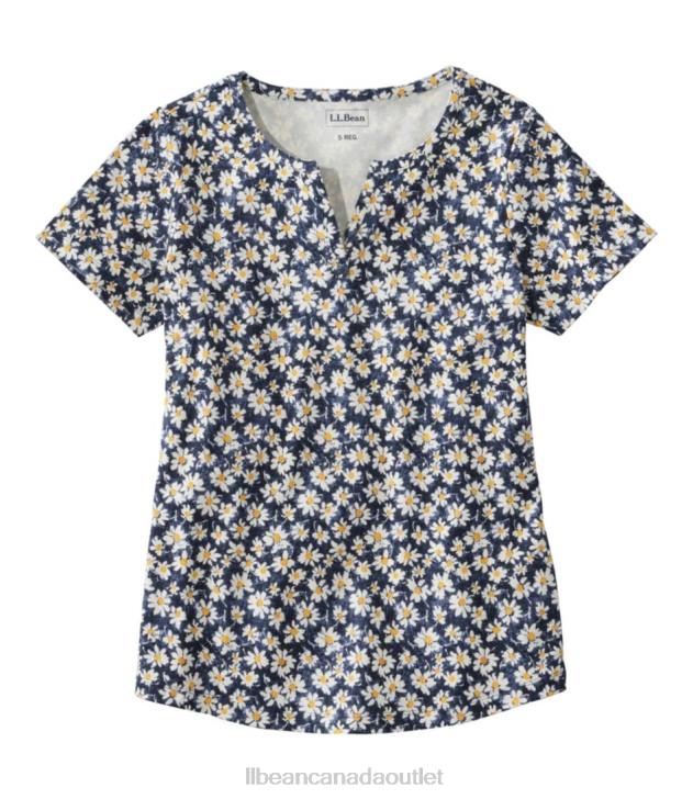 Clothing Classic Navy Daisies H8XZ3498 Tee Women L.L.Bean