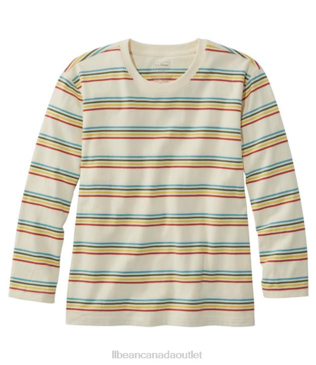 Clothing Cream Multi Stripe H8XZ4642 Saturday T-Shirt Women L.L.Bean