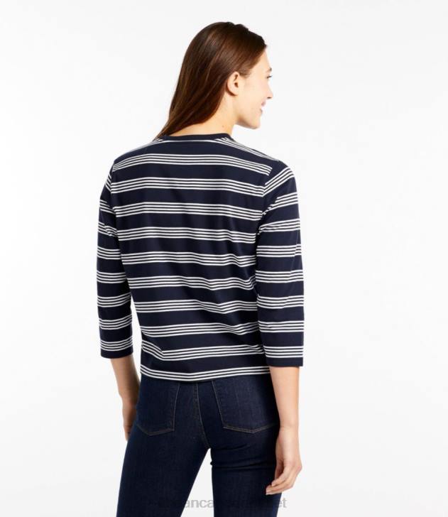 Clothing Cream Multi Stripe H8XZ4642 Saturday T-Shirt Women L.L.Bean