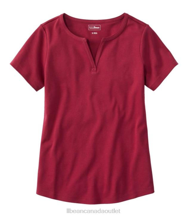 Clothing Dark Cranberry H8XZ2994 Tee Women L.L.Bean