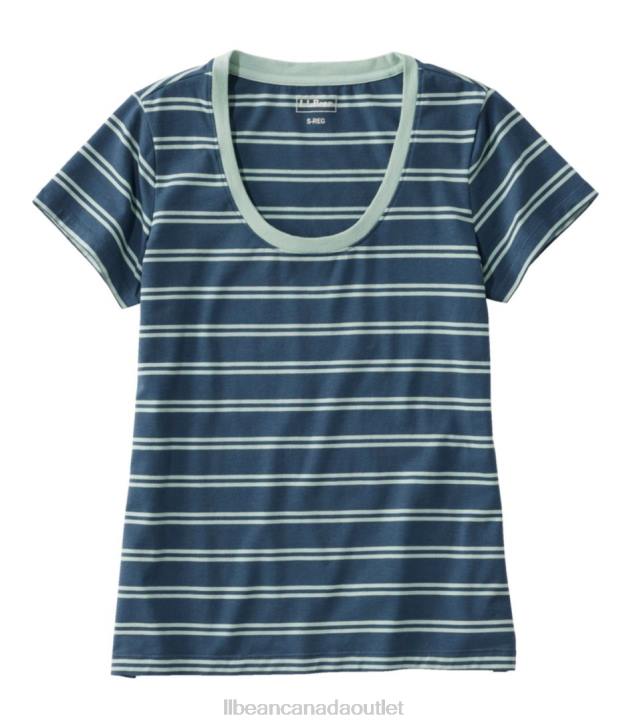 Clothing Dark Mariner/Pale Spruce H8XZ3046 Soft Stretch Supima Tee Women L.L.Bean