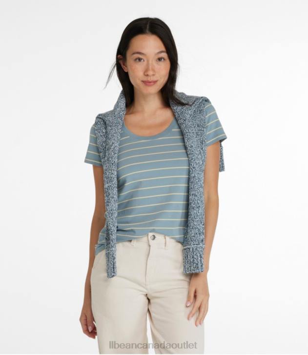 Clothing Dark Mariner/Pale Spruce H8XZ3046 Soft Stretch Supima Tee Women L.L.Bean