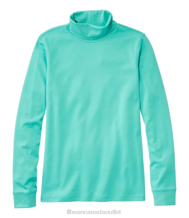 Clothing Deep Aqua H8XZ6451 Interlock Turtleneck Women L.L.Bean