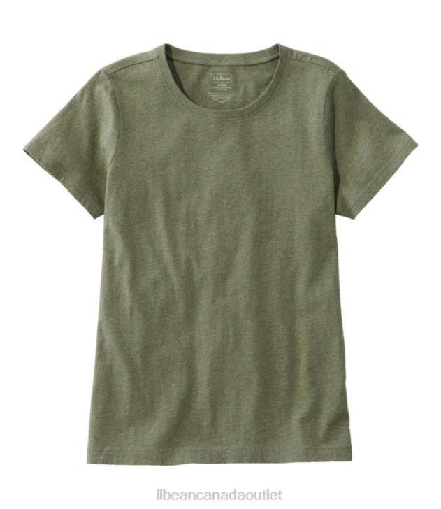 Clothing Deep Olive Heather H8XZ3196 Washed Cotton Tee Women L.L.Bean