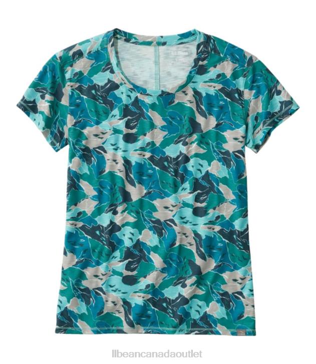 Clothing Deep Turquoise Camo H8XZ5778 Streamside Tee Women L.L.Bean