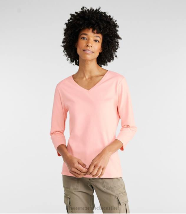 Clothing Deep Turquoise H8XZ6390 V-Neck Women L.L.Bean