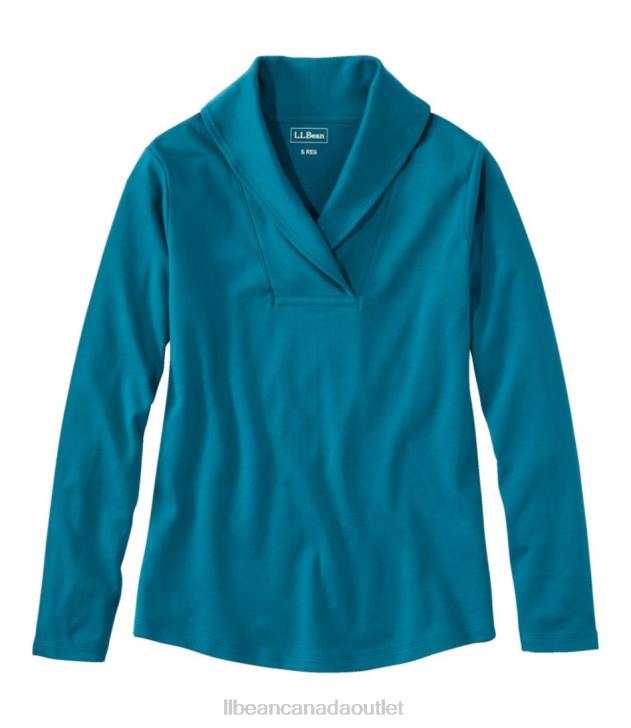 Clothing Deep Turquoise H8XZ6902 Pullover Women L.L.Bean