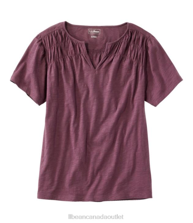 Clothing Faded Eggplant H8XZ283 Organic Cotton Tee Women L.L.Bean