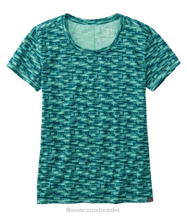 Clothing Faded Jade Geo Stripe H8XZ230 Streamside Tee Women L.L.Bean