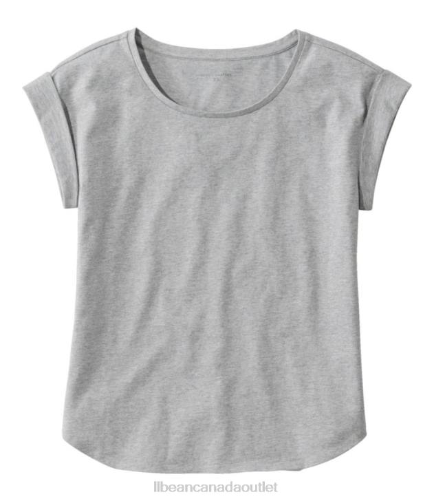 Clothing Gray Heather H8XZ2974 Signature Rangeley Cotton Tee Women L.L.Bean