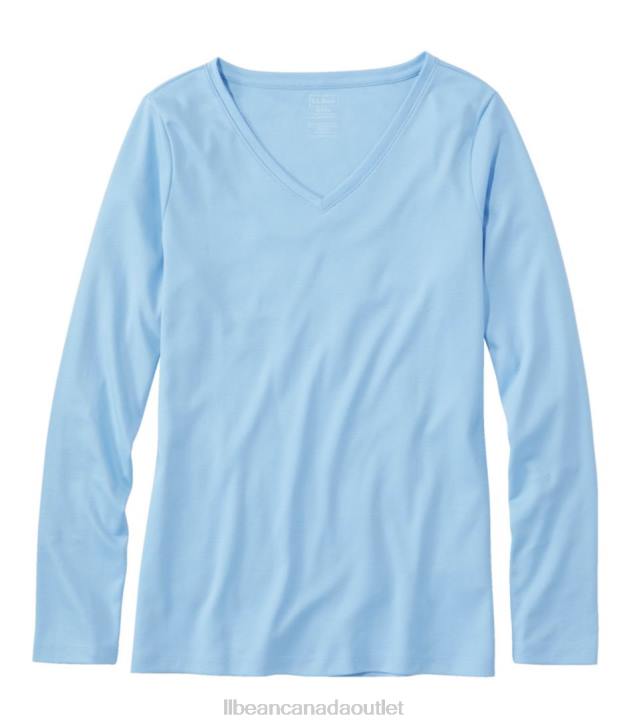 Clothing Lake H8XZ5702 Pima Cotton Shaped V-Neck Women L.L.Bean