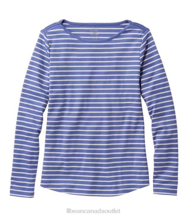 Clothing Larkspur/Sailcloth H8XZ6408 Pima Cotton Shaped Tee Women L.L.Bean