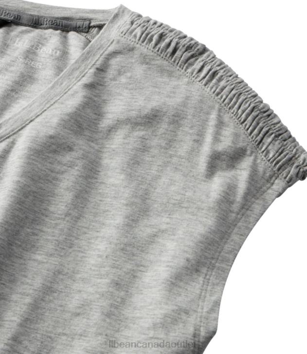 Clothing Light Gray Heather H8XZ6427 Beyond Soft V-Neck Tee Women L.L.Bean