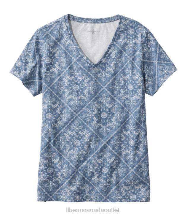 Clothing Moonlight Blue Bandana H8XZ6423 Signature Rangeley Cotton Tee Women L.L.Bean
