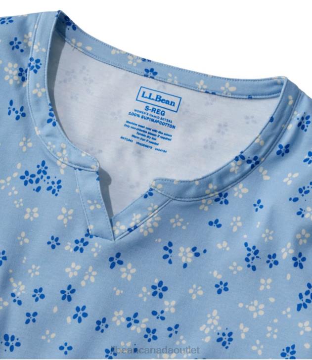 Clothing Moonlight Blue Paisley H8XZ691 Pima Cotton Tee Women L.L.Bean