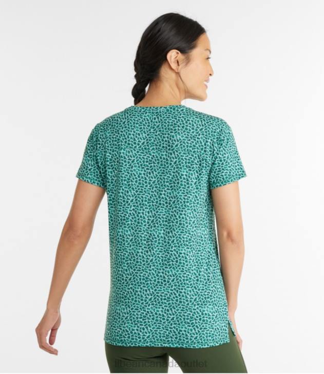 Clothing Nautical Navy Geo H8XZ3119 Streamside Tee Women L.L.Bean