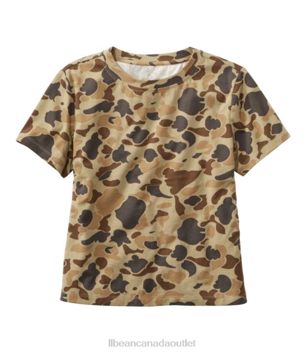 Clothing Pale Olive Camo H8XZ6532 Signature Rangeley Cotton Tee Women L.L.Bean