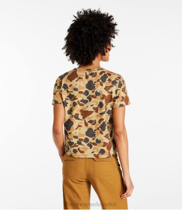 Clothing Pale Olive Camo H8XZ6532 Signature Rangeley Cotton Tee Women L.L.Bean