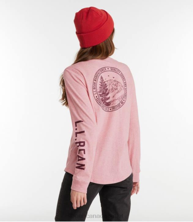 Clothing Rose Wash Heather Mountain Medallion H8XZ7007 Washed Cotton Pocket Tee Women L.L.Bean