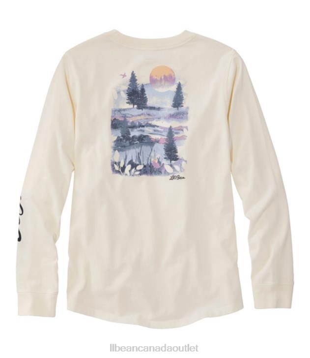 Clothing Rose Wash Heather Mountain Medallion H8XZ7007 Washed Cotton Pocket Tee Women L.L.Bean