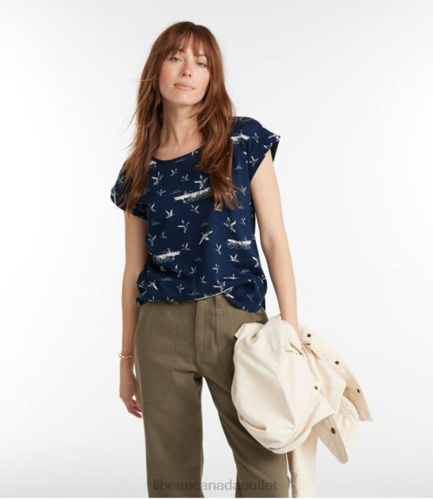 Clothing Sailcloth Floral H8XZ49 Signature Rangeley Cotton Tee Women L.L.Bean