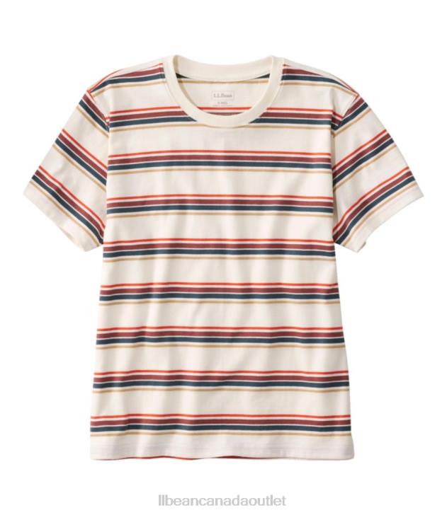 Clothing Sailcloth Mixed Stripe H8XZ5986 Saturday T-Shirt Women L.L.Bean