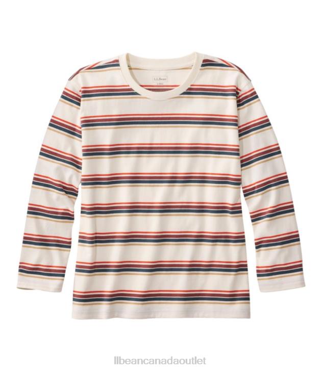 Clothing Sailcloth Mixed Stripe H8XZ6455 Saturday T-Shirt Women L.L.Bean