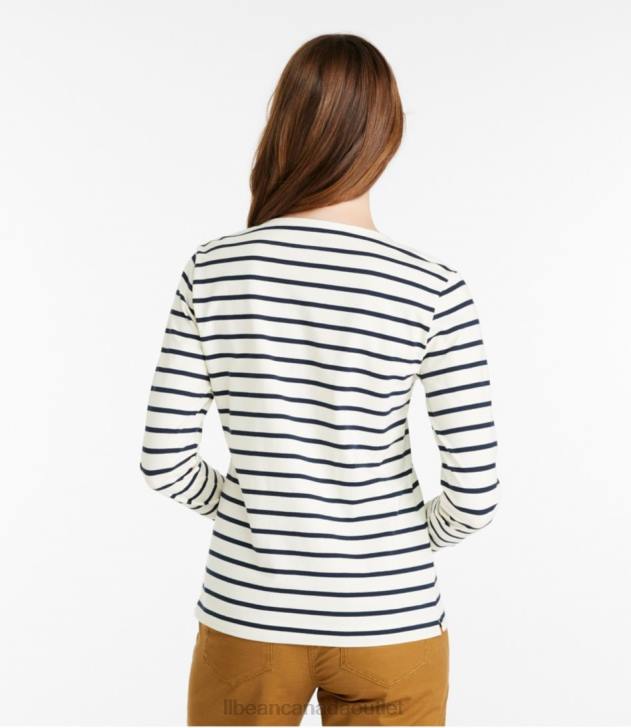 Clothing Sailcloth Stripe H8XZ5027 Signature Rangeley Cotton Tee Women L.L.Bean