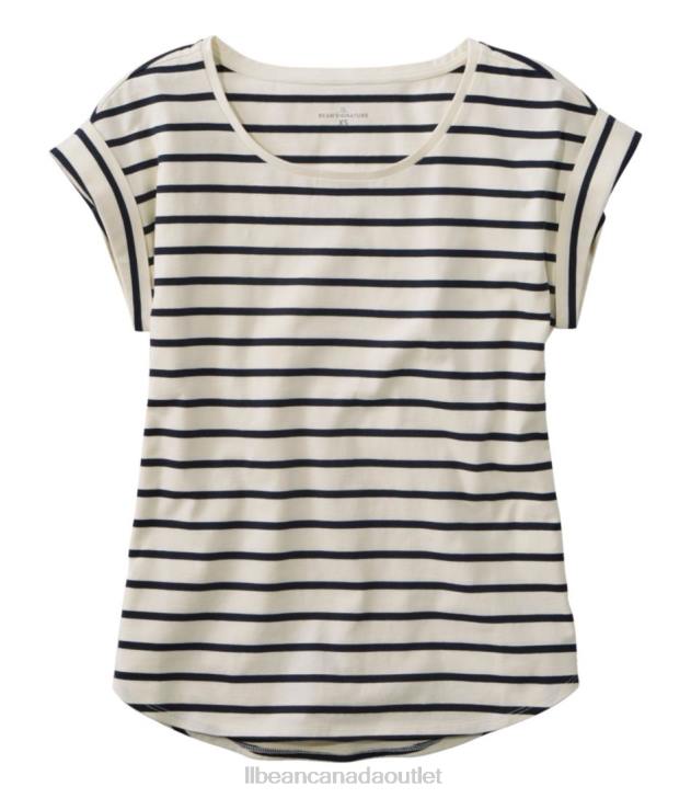 Clothing Sailcloth Stripe H8XZ6894 Signature Rangeley Cotton Tee Women L.L.Bean