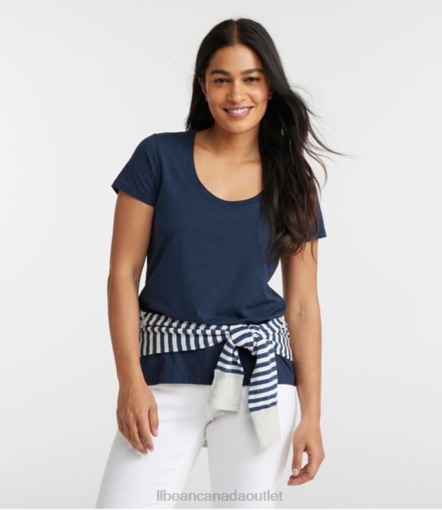 Clothing Sea Aqua H8XZ5707 Soft Stretch Supima Tee Women L.L.Bean