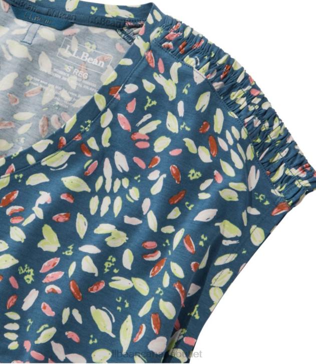 Clothing Storm Teal Abstract H8XZ3193 Beyond Soft V-Neck Tee Women L.L.Bean