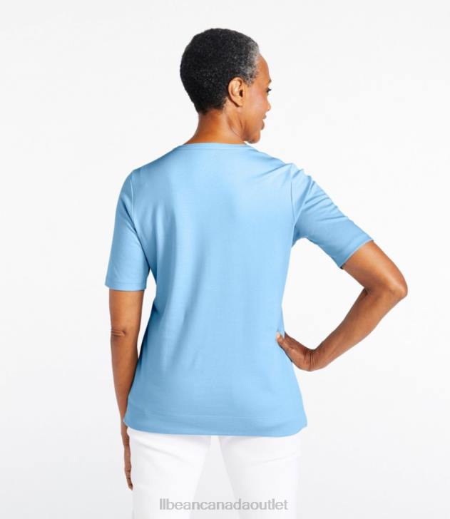 Clothing White H8XZ6915 Pima Cotton Tee Women L.L.Bean