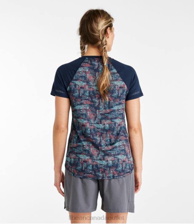 Clothing Classic Navy Geo Print/Classic Navy H8XZ1668 Comfort Cycling Jersey Print Short-Sleeve Women L.L.Bean