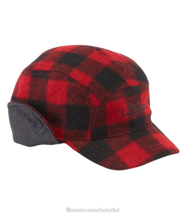 Outdoor Equipment Red/Black H8XZ3880 Maine Guide Wool Cap with PrimaLoft Women L.L.Bean