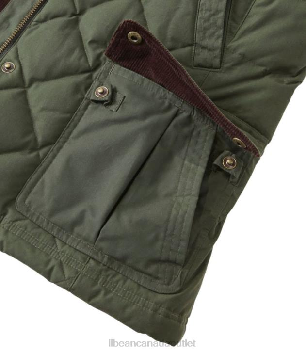 Outdoor Equipment Coffee Bean H8XZ3679 Upcountry Waxed Cotton Down Vest Women L.L.Bean