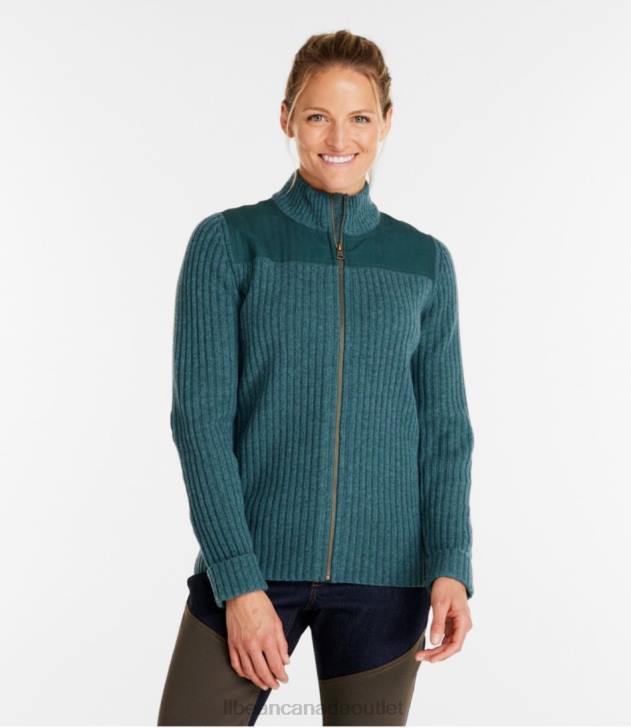 Outdoor Equipment Black H8XZ5946 Commando Full Zip Sweater Women L.L.Bean