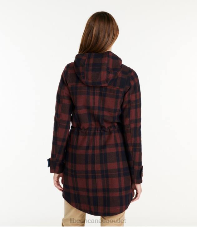 Outerwear Canyon Rust Plaid H8XZ933 West End Wool Coat Women L.L.Bean