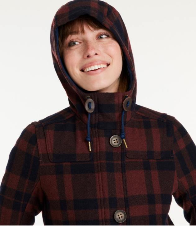 Outerwear Canyon Rust Plaid H8XZ933 West End Wool Coat Women L.L.Bean