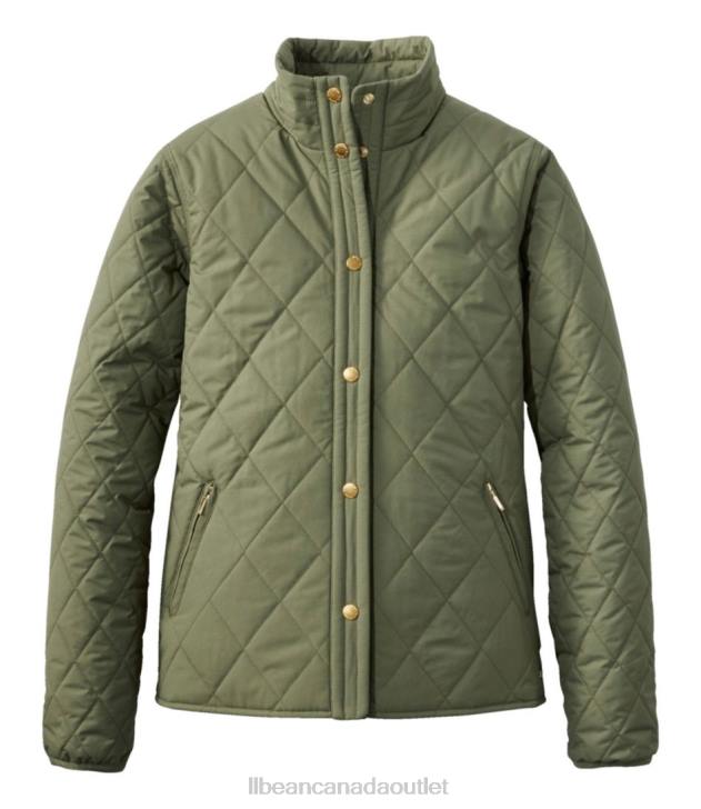 Outerwear Deep Olive H8XZ6033 Cozy Quilted Jacket Women L.L.Bean
