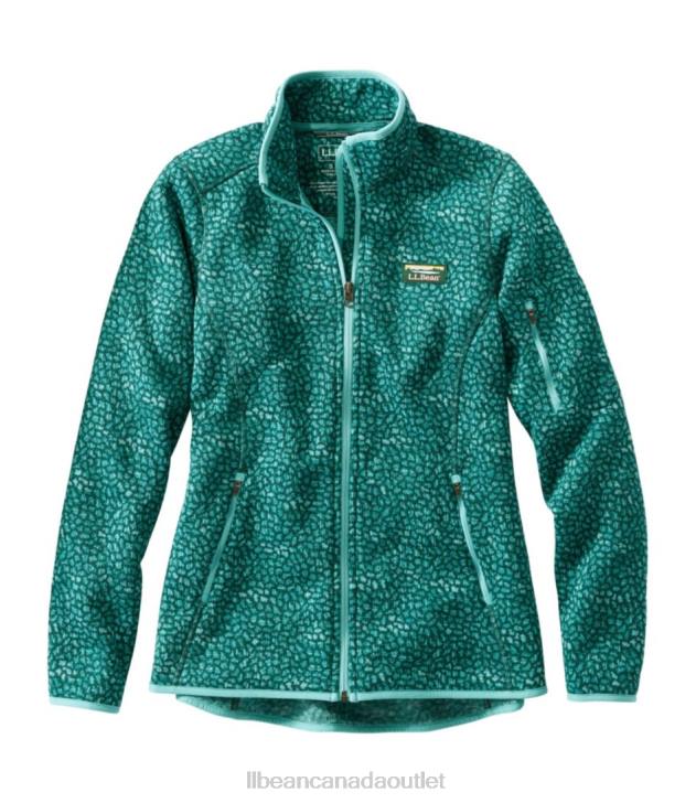 Outerwear Dark Pine Geo H8XZ3418 Sweater Fleece Full-Zip Jacket Women L.L.Bean