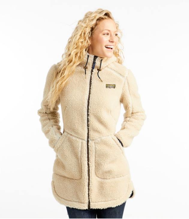Outerwear Natural H8XZ6029 Mountain Pile Fleece Coat Women L.L.Bean