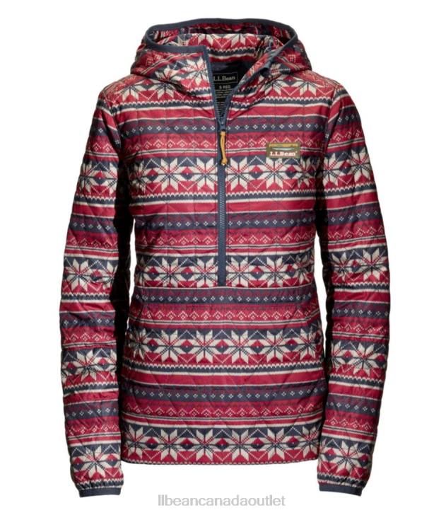 Outerwear Carbon Navy Fair Isle H8XZ920 Katahdin Insulated Pullover Women L.L.Bean