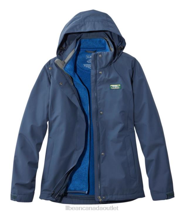 Outerwear Carbon Navy/Ocean Blue H8XZ5078 Sweater Fleece 3-in-1 Jacket Women L.L.Bean