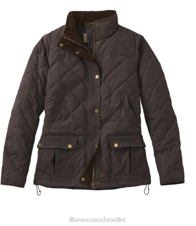 Outerwear Coffee Bean H8XZ3664 Upcountry Waxed-Cotton Down Jacket Women L.L.Bean