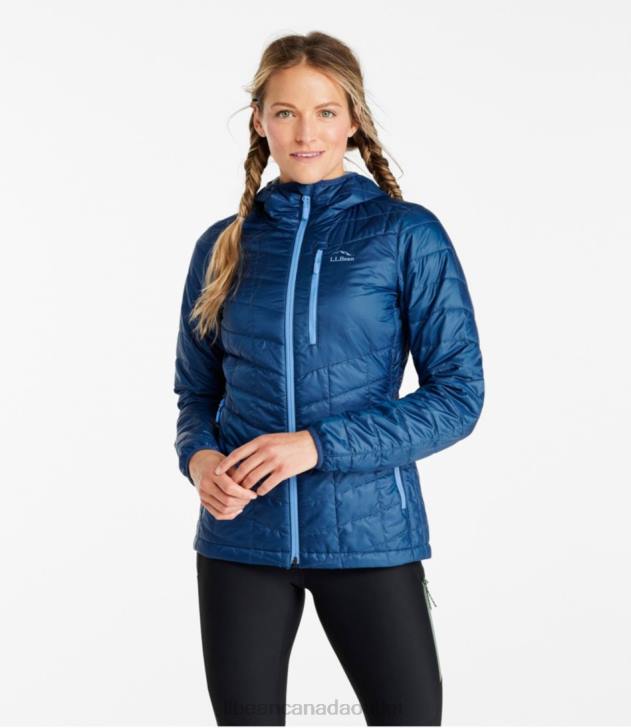 Outerwear Dark Marine Blue H8XZ5064 PrimaLoft Packaway Hooded Jacket Women L.L.Bean