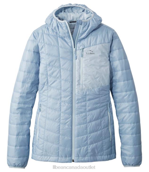 Outerwear Foggy Blue/Pale Sky Blue H8XZ824 PrimaLoft Packaway Hooded Jacket Women L.L.Bean