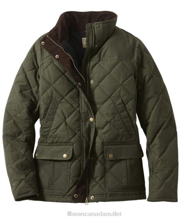 Outerwear Loden H8XZ895 Upcountry Waxed-Cotton Down Jacket Women L.L.Bean