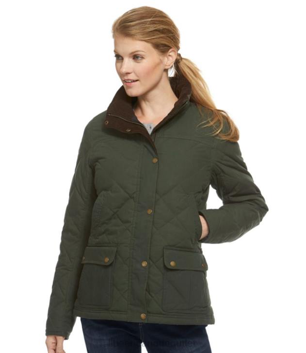 Outerwear Loden H8XZ895 Upcountry Waxed-Cotton Down Jacket Women L.L.Bean