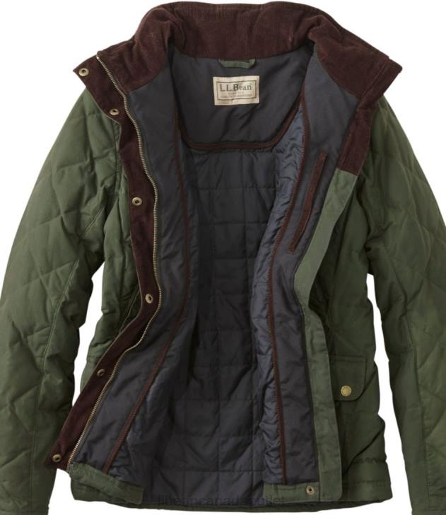 Outerwear Loden H8XZ895 Upcountry Waxed-Cotton Down Jacket Women L.L.Bean