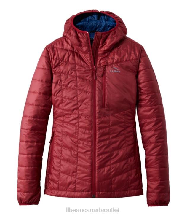 Outerwear Mountain Red H8XZ3590 PrimaLoft Packaway Hooded Jacket Women L.L.Bean